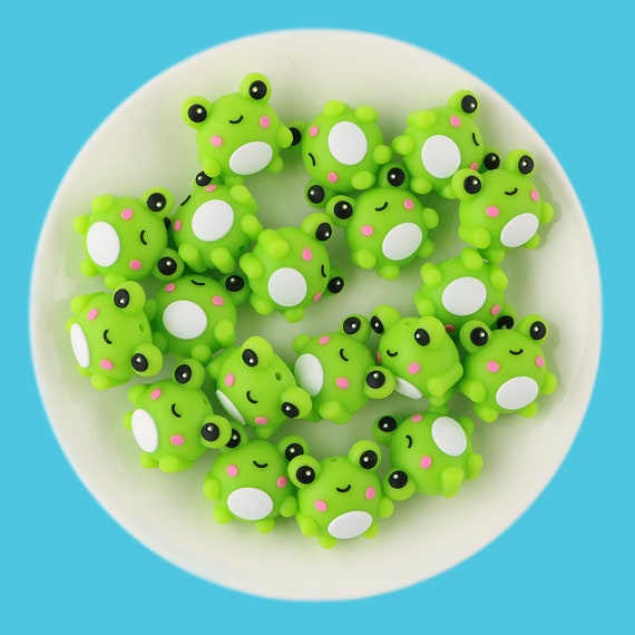 3D Frog Silicone Beads,DIY Jewelry Charms