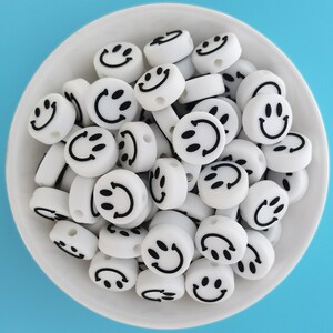 Smiley Silicone Beads, Face Silicone Beads, Bulk Silicone Beads, Silicone Bead Wholesale, BPA Free image 8