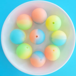 Luminous silicone beads, 19mm Silicone Beads, Bulk Silicone Beads, Round Loose Bead Wholesale