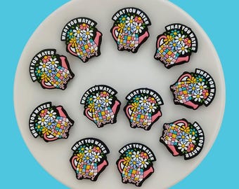 What You Water Grows Silicone Focal Bead，Mental Health  Beads,For Jewelry Making