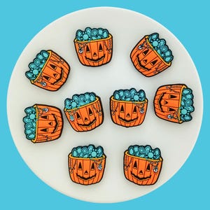 Pumpkin Silicone Focal Beads,Halloween Silicone Beads, Spooky Silicone Focal Beads, Bulk Silicone Focal Beads