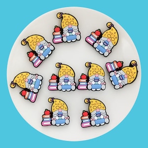 Gnome Silicone Focal Beads,Teacher Gnome Silicone Beads,Bulk  Silicone Beads, Silicone Bead Wholesale