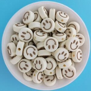 Smiley Silicone Beads, Face Silicone Beads, Bulk Silicone Beads, Silicone Bead Wholesale, BPA Free image 6