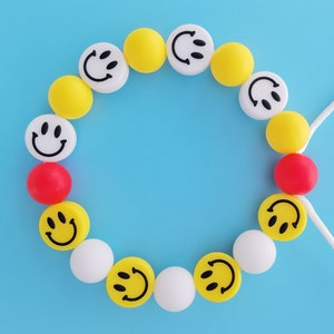Smiley Silicone Beads, Face Silicone Beads, Bulk Silicone Beads, Silicone Bead Wholesale, BPA Free image 2