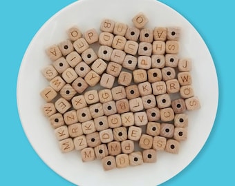 10mm,12mm Alphabet  Beech Wooden Beads,Letter Wooden Beads, Bulk Letter Beads,Letter Wooden  Bead Wholesale,DIY Charm Beads