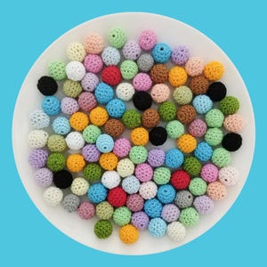 16mm/20mm Wooden Crochet Beads, Wood Knitting Beads, Bulk Crochet Beads, Round Crochet Beads Wholesale, DIY Necklace Bracelet Jewelry Making