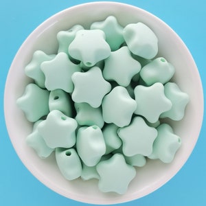 Star Silicone Beads, Pentagram Silicone Beads, Bulk Silicone Beads, Silicone Star Bead Wholesale, BPA Free image 2