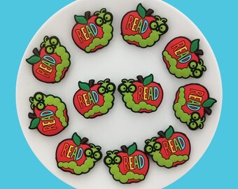 Apple Worm Silicone Focal Beads,DIY Beaded Craft Supplies