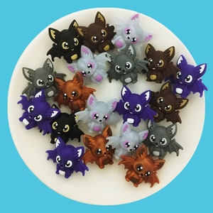 3D Bat Silicone Focal Beads,Halloween Craft Supplies