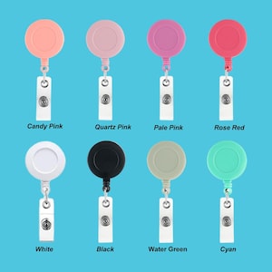 Colorful Retractable Badge Reel with Alligator Clip,For Teacher Nurse Lanyard Making image 3