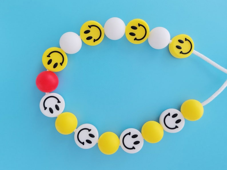 Smiley Silicone Beads, Face Silicone Beads, Bulk Silicone Beads, Silicone Bead Wholesale, BPA Free image 3