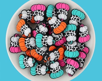 Kürbis Stapel Silikon Perlen, Herbst Halloween Schmuck