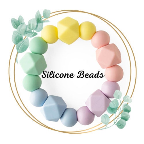 20Pcs Silicone Beads For Jewelry Making 30Mm Colorful