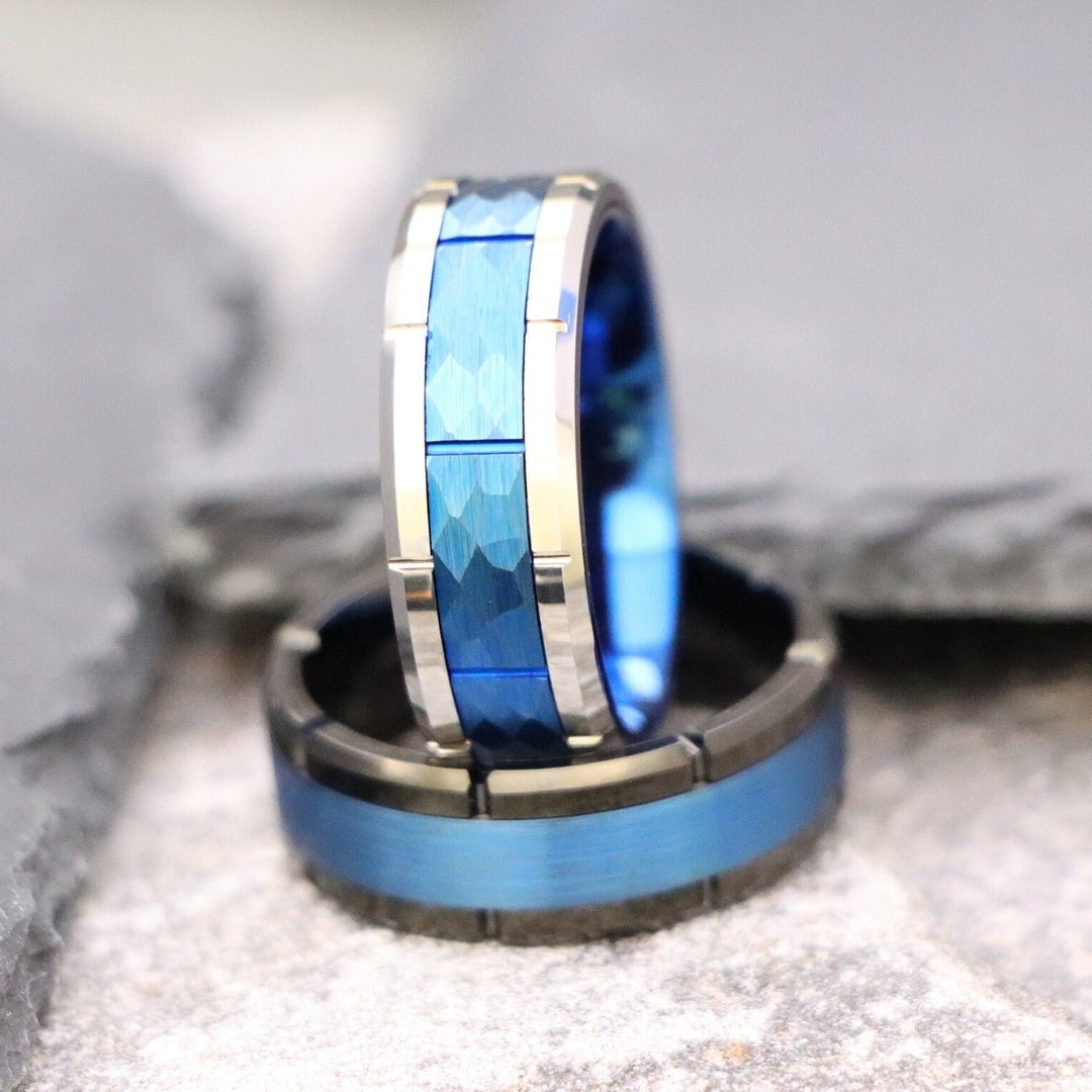 Silver Tungsten Daily Wear Bands, Men's Perfect Wedding Rings, Black ...