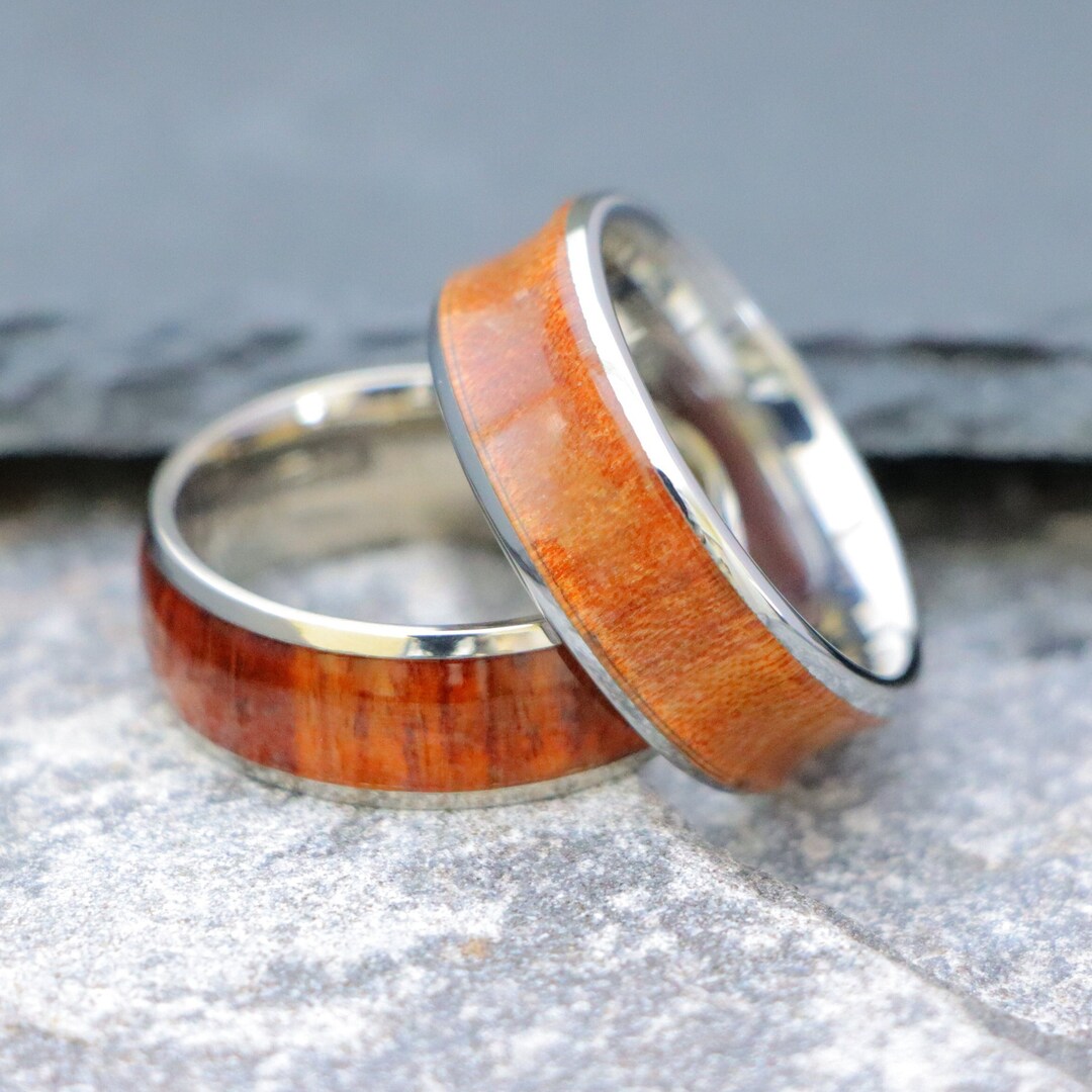 Wood Promise Rings Promise Rings, Men's Anniversary Bands, Concave Wooden Wedding Rings ...