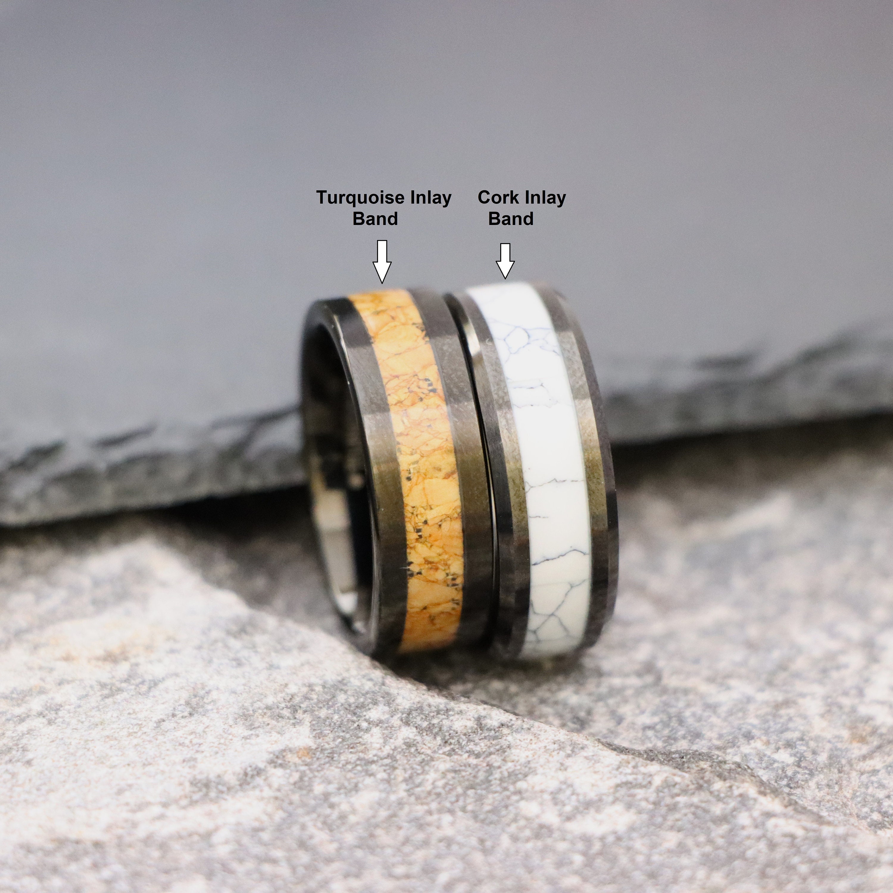 Yellow Gold Wedding Band Mens Engagement Ring Zebra Wood Yellow Gold Wedding Band Mens Engagement Ring Zebra Wood