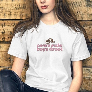 Cows Rule: Cowgirl T-shirt XS only, Country Girl, Cow Print