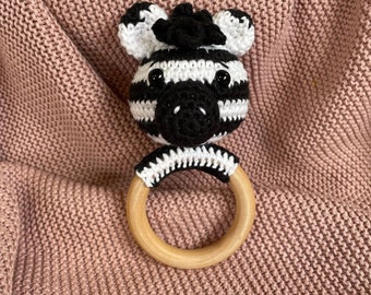 Zebra Ring Rattle Pattern