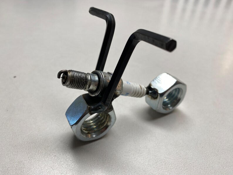 Welded Spark Plug Motorcycle Etsy