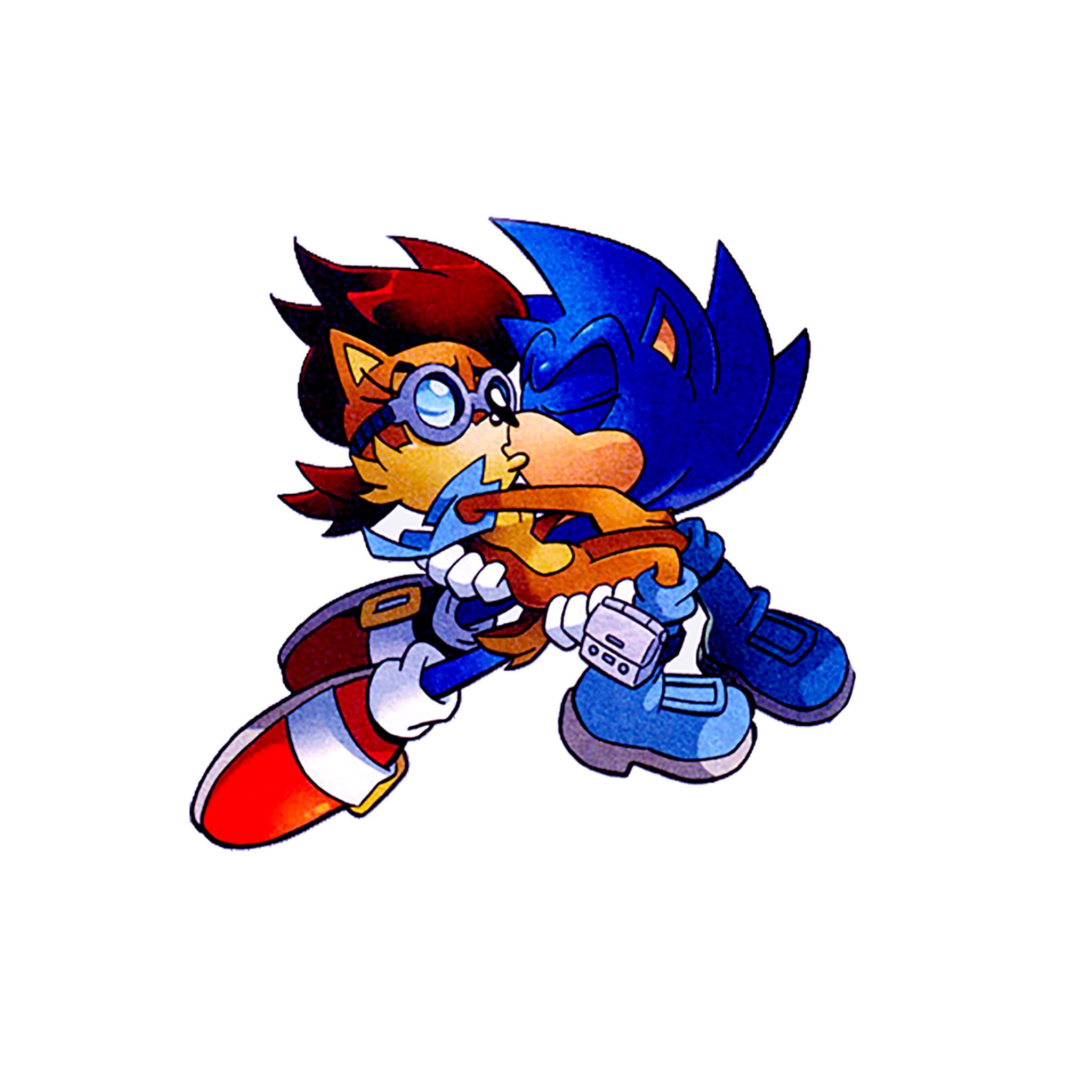 sonic and sally kiss