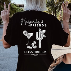 Margaritas Mexico Bachelorette Shirts / Mexican Bridal Party Comfort Colors Shirts Cancun Cocktail Bach Party Last Fiesta Bachelorette Shirt