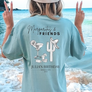 Margaritas Mexico Bachelorette Shirts / Mexican Bridal Party Comfort Colors Shirts Cancun Cocktail Bach Party Last Fiesta Bachelorette Shirt