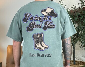 Nashville Birthday Shirt / Friends Trip Shirts Birthday Party Crew Comfort Colors Group Matching Shirts Custom Birthday Gift Nash Bash BD07