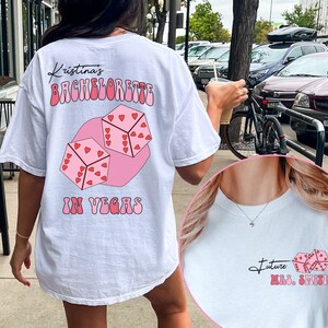 Comfort Colors Vegas Bachelorette Shirts/ Oversized Bridal Party Matching Bridesmaid Gift For Bride Girls Trip Las Vegas Shirts DBACH78CC