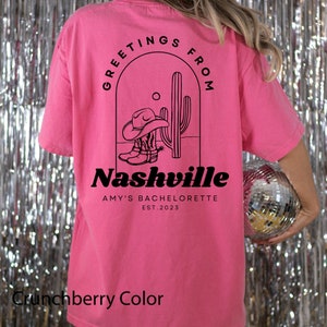 Nashville Bachelorette Party Favors Nashville Tee Shirt, Country Music Shirt, Bachelorette Gifts, Bridal Party, Disco Bach, Western Shirt