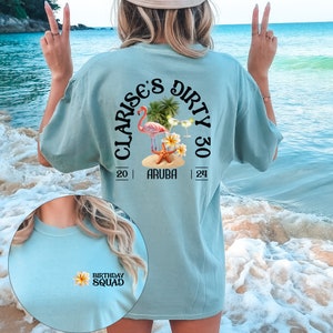 Aruba Bachelorette, Aruba Birthday Shirts, Beach Club Vacation T-Shirts, Aruba 2024, Flamingo Themed Party Shirt, Last Toast On The Coast