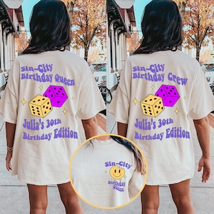 Vegas 21th Birthday Shirt / Las Vegas Trip Shirt 40th 50th Birthday Crew Shirts Vacation Gambling Shirt Custom Birthday Gift BD01CC