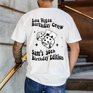 Las Vegas 40th 30th 50th Birthday Shirt / Group Matching Shirts Birthday Crew Gambling Shirts Casino Birthday Trip TShirt Vegas   BD24