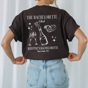 Glamorous Bachelorette Social Club Shirts / Retro Last Disco Party Custom Bachelorette Shirts,  Personalized Luxury Bachelorette, Disco Bach