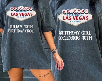 Vegas 30th Birthday Shirt / Las Vegas Trip Shirt 40th 50th Birthday Crew Shirts Vacation Gambling Shirt Custom Birthday Gift BD23CC