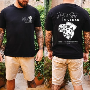Vegas 40th 45th Birthday Shirt / Las Vegas Trip Shirt 30th 50th Birthday Crew Shirts Vacation Gambling Shirt Custom Birthday Gift BD15CC