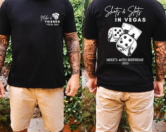 Vegas 40th 45th Birthday Shirt / Las Vegas Trip Shirt 30th 50th Birthday Crew Shirts Vacation Gambling Shirt Custom Birthday Gift BD15CC