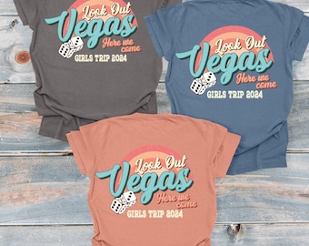 Vіntage Vegas Girls Trip 2023 Shirts / Las Vegas Birthday Shirts  Casino Tshirt Birthday Crew Shirt Comfort Colors Oversized DBACH35CC