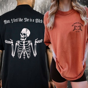 Funny Halloween Couple Shirts / Skeleton Bride Alternative Wedding Til Death Do Us Part Shirt Comfort Colors Custom Couple Shirt HLW04