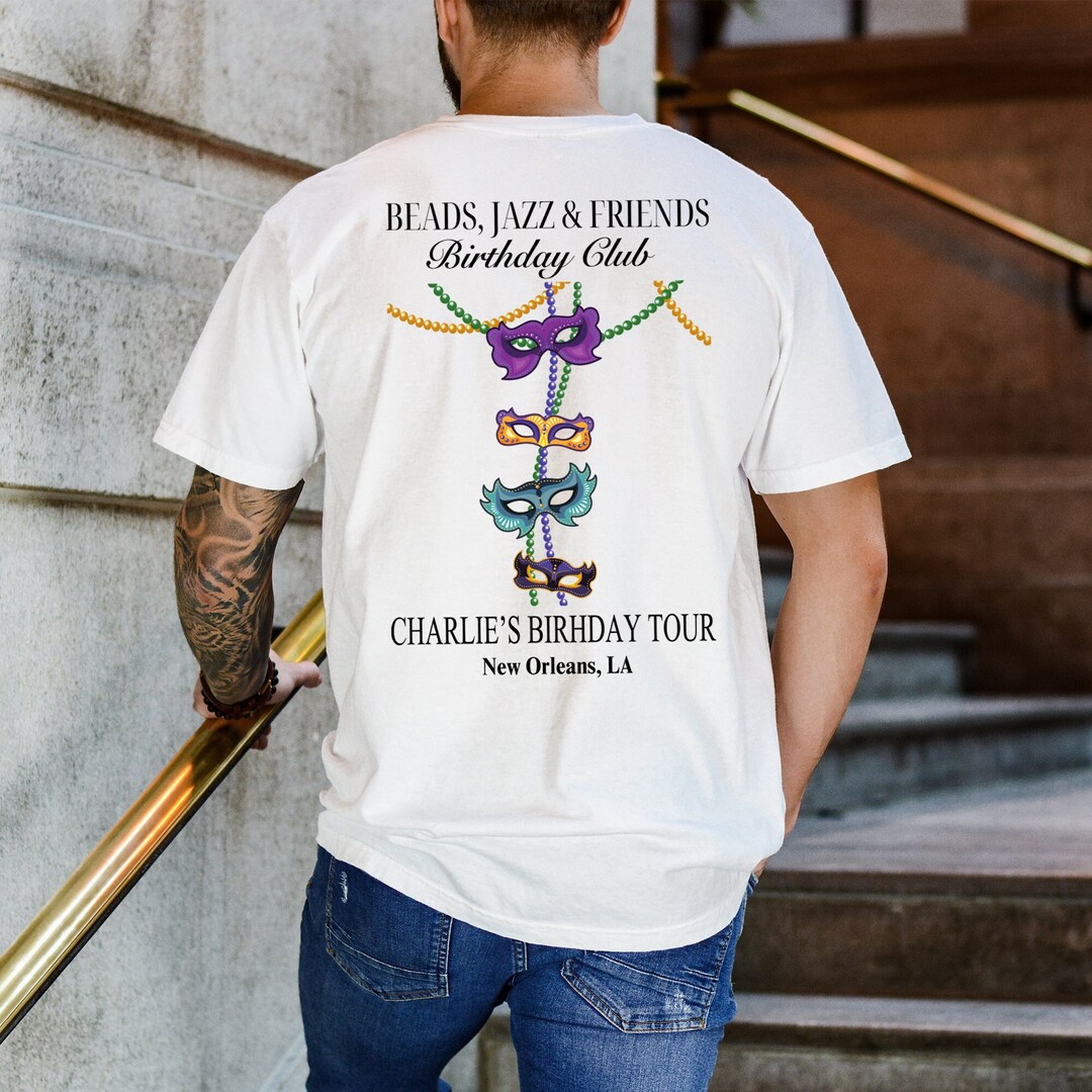 New Orleans Birthday Crew Shirt NOLA Birthday Tour Party Mardi