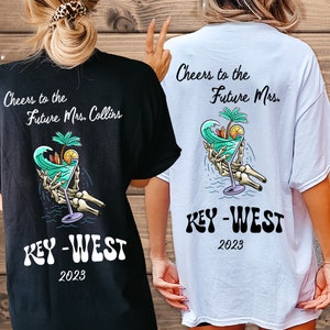 Key West Girls Trip Bachelorette Shirts / Comfort Colors Oversized Bride Bridesmaid Crew Shirts Florida Bachelorette Graphic Tee DBACH27