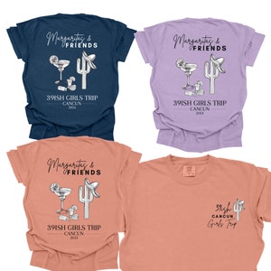 Margarita Birthday Shirts / Mexican Bridal Birthday Party Shirts Cancun Cocktail Bach Party Last Fiesta Bachelorette Shirt DBACH75