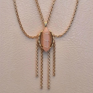 Agatha All Along Jennifer Potion Witch Rose Quartz Crystal Necklace Pendant