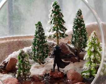 Spiritual Warrior Resin Waterscape Lake Terrarium