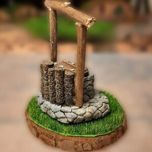 Miniature Fairy Garden Victorian Style Wishing Well and Pond - Etsy