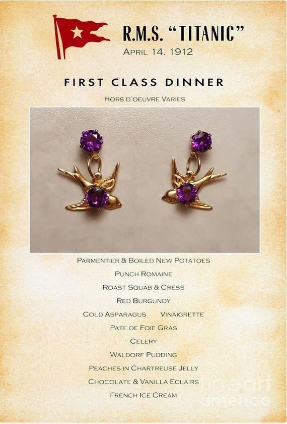 Titanic earrings sale