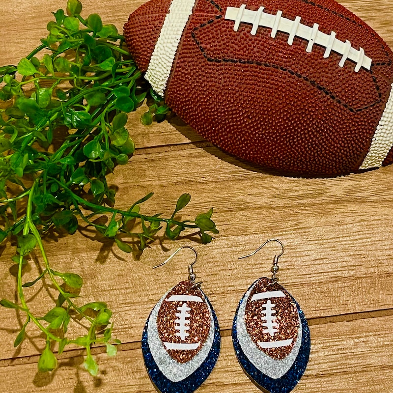 Football Earrings - Etsy