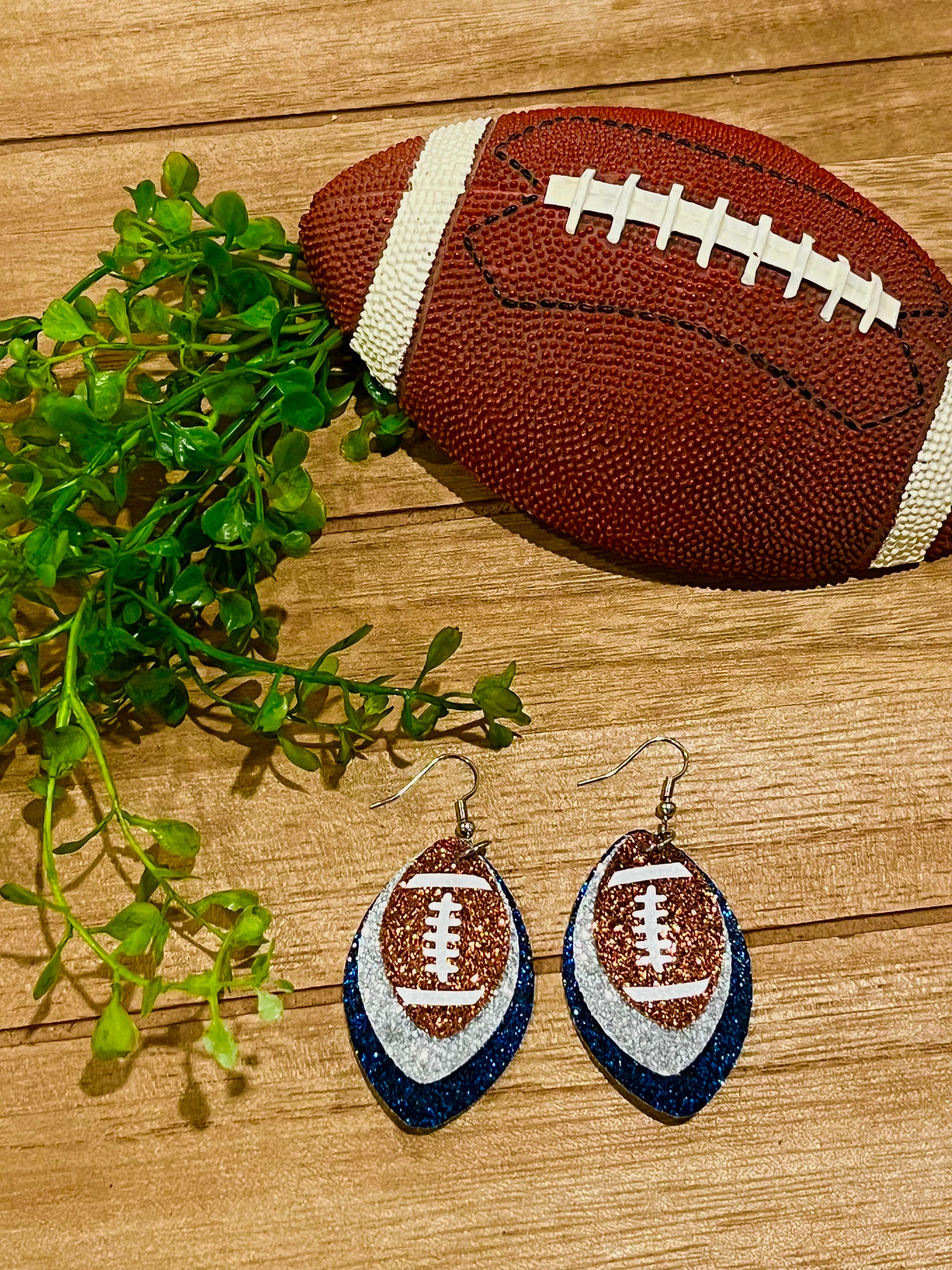 Football Mom Essentials 3D Printed Soccer Ball Mom Dangle Earrings, Mom Gift, Sport Earrings Baseball Earrings