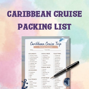 Caribbean Cruise Trip Packing Checklist | Vacation Packing List | Packing List | Vacation List | Travel Packing List | Traveler Guide
