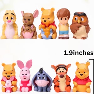 Winnie the Pooh & friends 10 pcs Cake topper decoration -Action figure - Eeyore, Piglet, Kanga, Roo, Tigger, Owl, Rabbit