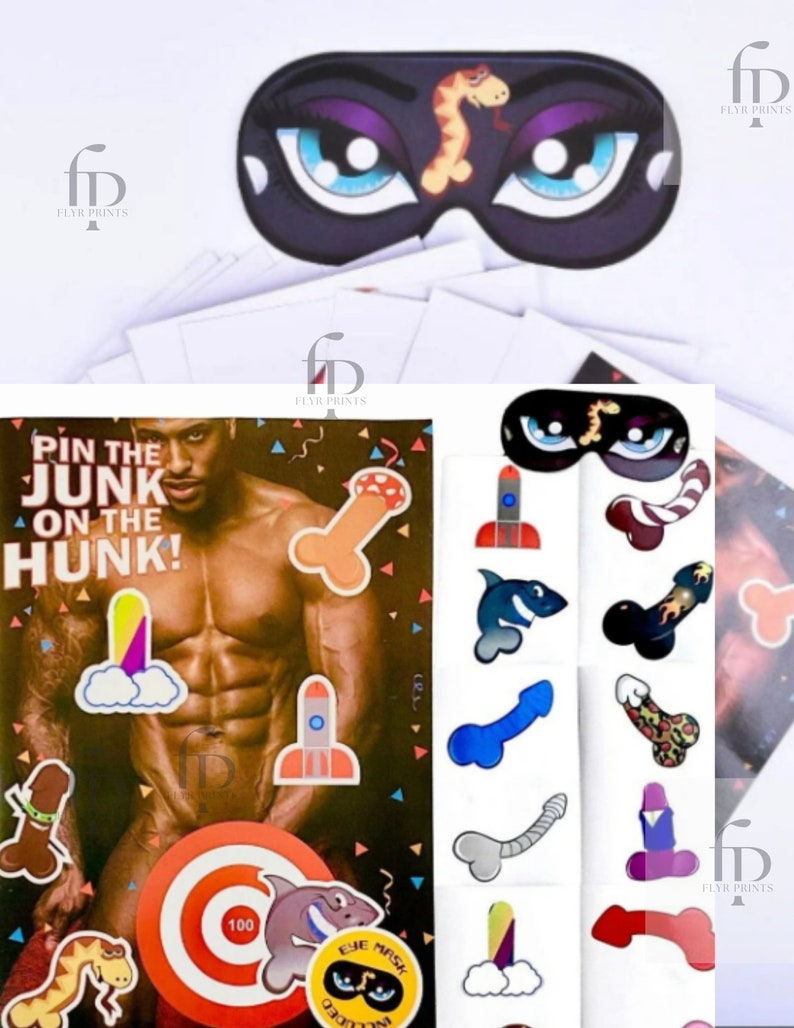 Pin the Junk on the Hunk Custom Face Fun Bachelorette Game Bachelor